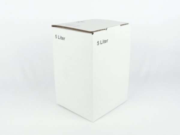 Karton Bag in Box 5 Liter weiss, Saftkarton, Faltkarton, Apfelsaft-Karton, Saftschachtel, Schachtel. - Bild 1